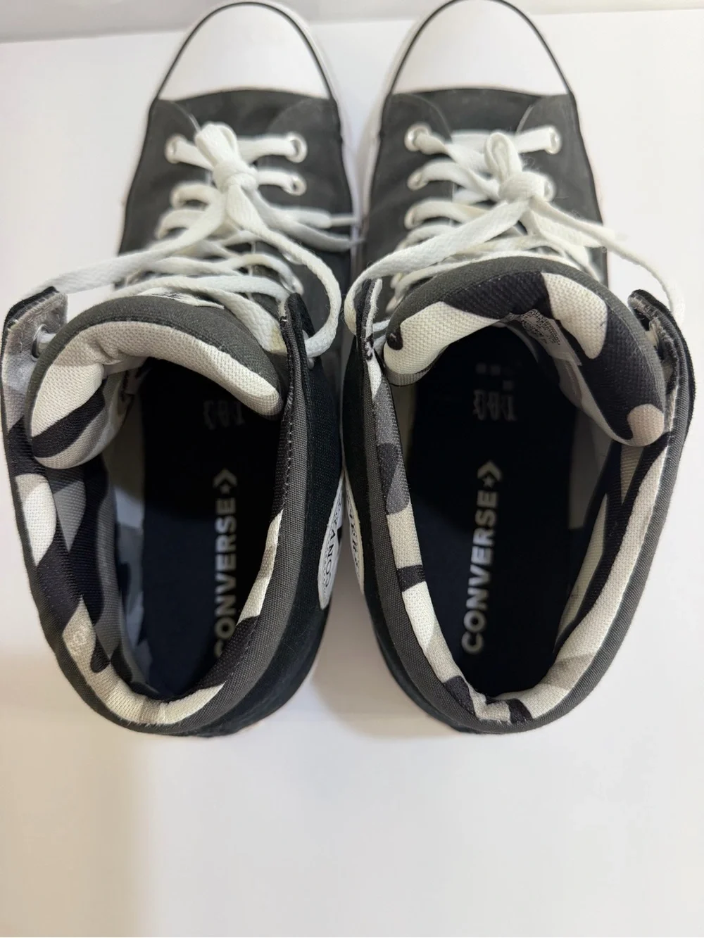 Converse All Star High Top Sneakers Black White Men’s Size 13 Canvas Lace Up